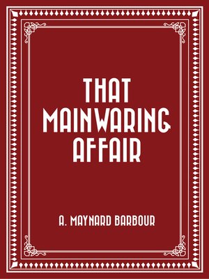 cover image of That Mainwaring Affair